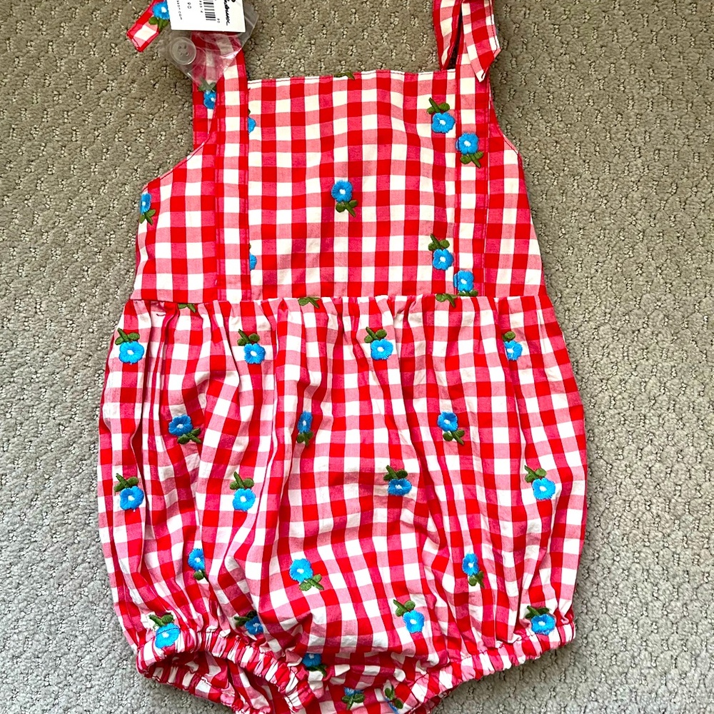 NWT Hanna Anderson gingham romper